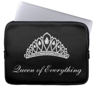 Capa Para Notebook Coroa de Diamante Negro Rainha de Tudo Laptop
