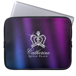 Capa Para Notebook Coroa Negra Azul Roxo