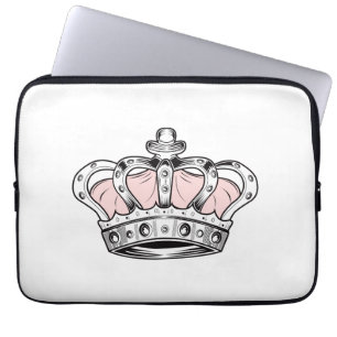 Capa Para Notebook Coroa Real Rosa Rainha Estética Princesa Feminin