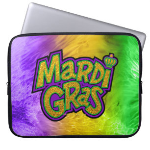 Capa Para Notebook Coroa tema Mardi Gras festivo SlipperyJoe's reinf