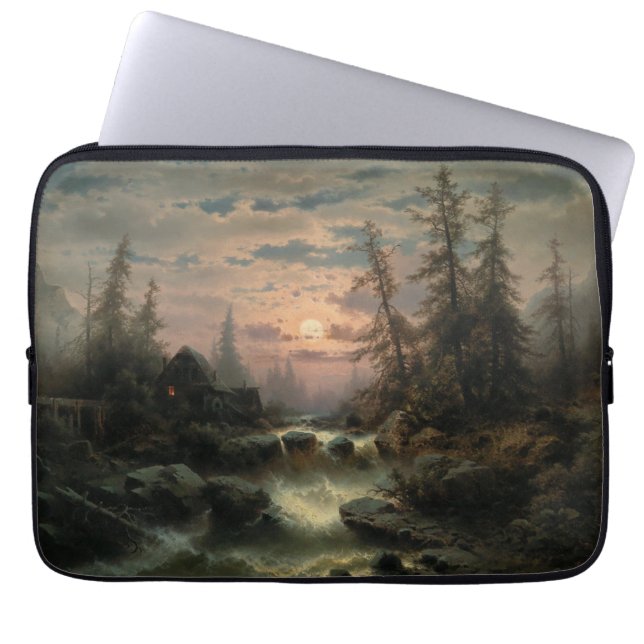 Capa Para Notebook Corrente das Montanhas em Lua - Albert Rieger (Frente)