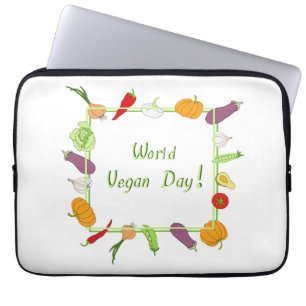Capa Para Notebook Corte Minimalista do Dia Mundial da Vegetariana