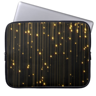Capa Para Notebook Cortina de Luz da Chuva da ouro
