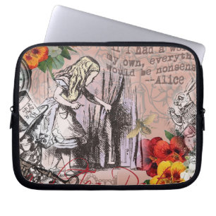 Capa Para Notebook Cortina de nonsense da Alice no país das maravilha