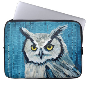 Capa Para Notebook Coruja Animal Bird Art Decor Paint Mosaico