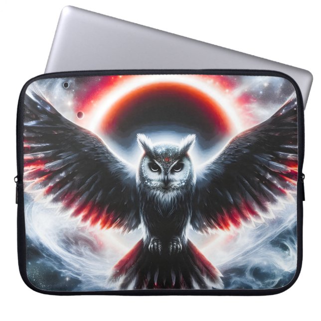 Capa Para Notebook Coruja Celestial Cósmica Mística (Frente)