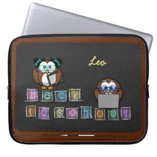 Capa Para Notebook coruja de volta para a escola