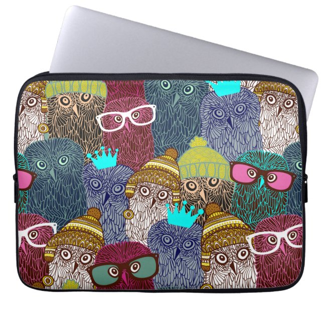 Capa Para Notebook Coruja na coroa (Frente)