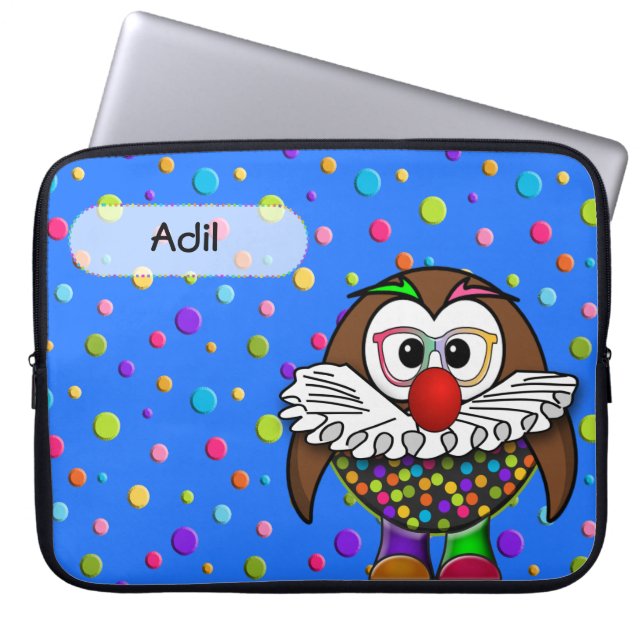 Capa Para Notebook coruja-palhaça (Frente)