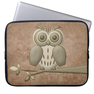 Capa Para Notebook Coruja retro bonito & à moda na bolsa de laptop d