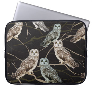 Capa Para Notebook coruja sentada num galho