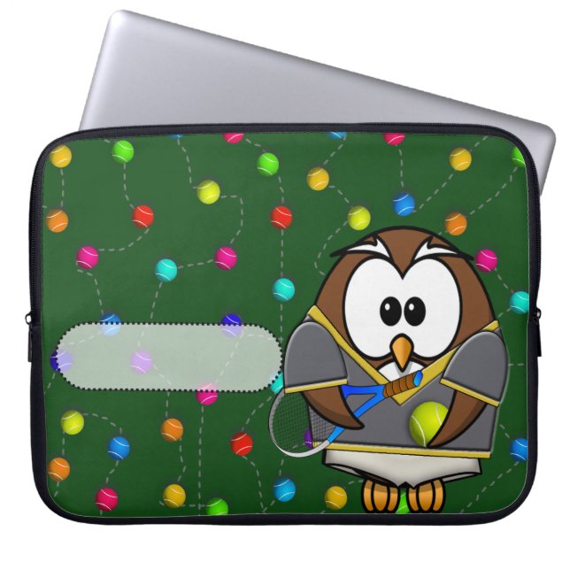 Capa Para Notebook coruja tennisman (Frente)