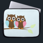 Capa Para Notebook Corujas<br><div class="desc">Duas corujas empoleiradas em um ramo.</div>