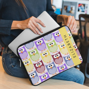 Capa Para Notebook Corujas Bonitas, Padrões De Coruja, Corujas Colori