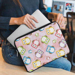 Capa Para Notebook Corujas Bonitas, Padrões De Coruja, Corujas Colori
