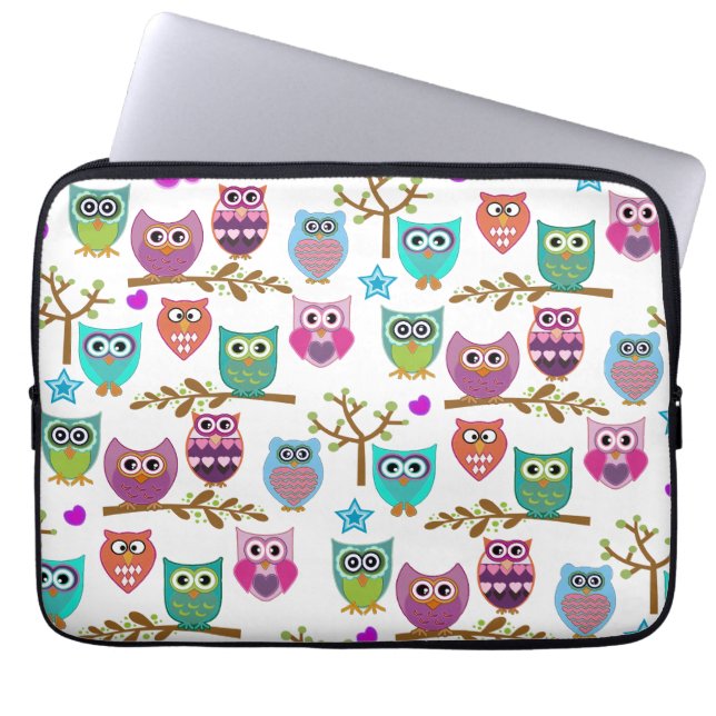 Capa Para Notebook corujas felizes (Frente)