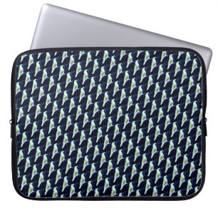 Capa Para Notebook corvos brancos na manga preta