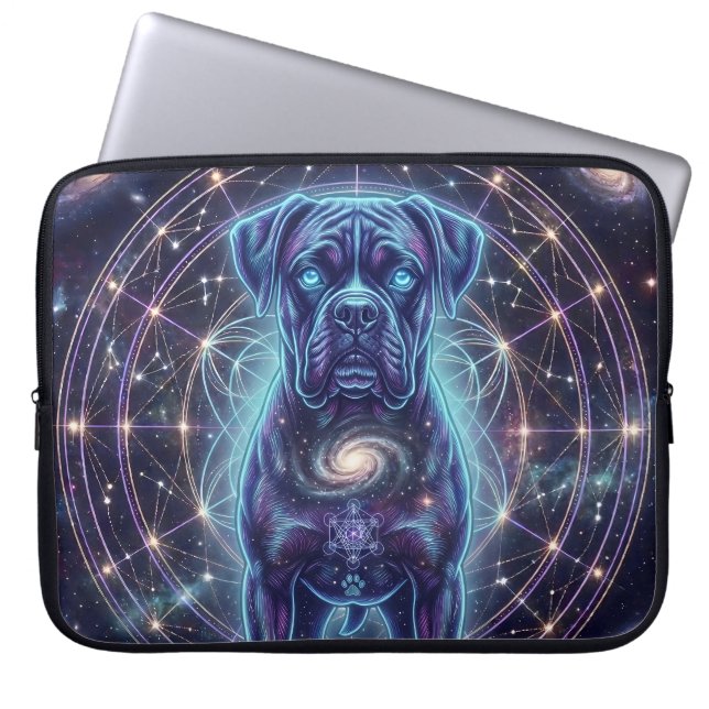 Capa Para Notebook Cosmic Boxer Dog Zodiac Cyber Galaxy 15 Inch (Frente)