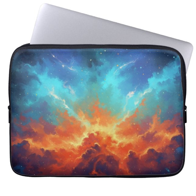 Capa Para Notebook Cosmic Nebula Abstract Galaxy Space Art (Frente)