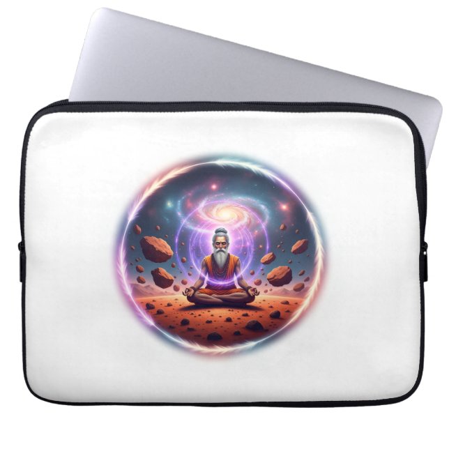 Capa Para Notebook Cosmic Yogi on Mars Meditation Art (Frente)