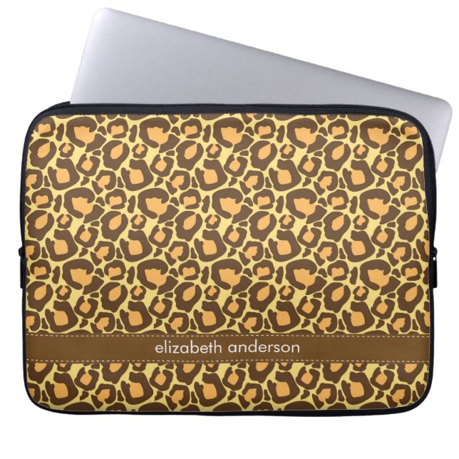 Capa Para Notebook Costume do teste padrão do leopardo (Frente)