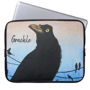 Capa Para Notebook Costume preto dos animais selvagens do pássaro de