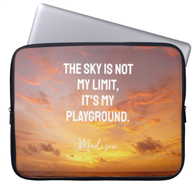 Capa Para Notebook Cotação Céu de Nome Personalizado (Frente)