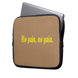 Capa Para Notebook cotações de motivação de academia e marrom claro
