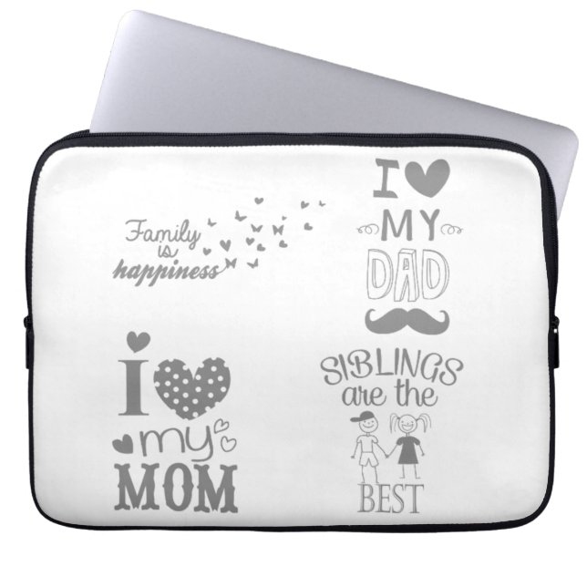 Capa Para Notebook Cotações de Texto Inscritas na Família Design (Frente)