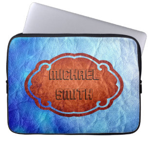 Capa Para Notebook Couro Azul