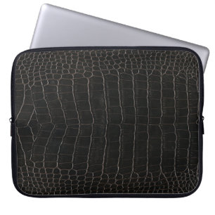 Capa Para Notebook Couro crocodilo luxurioso: textura têxtil.