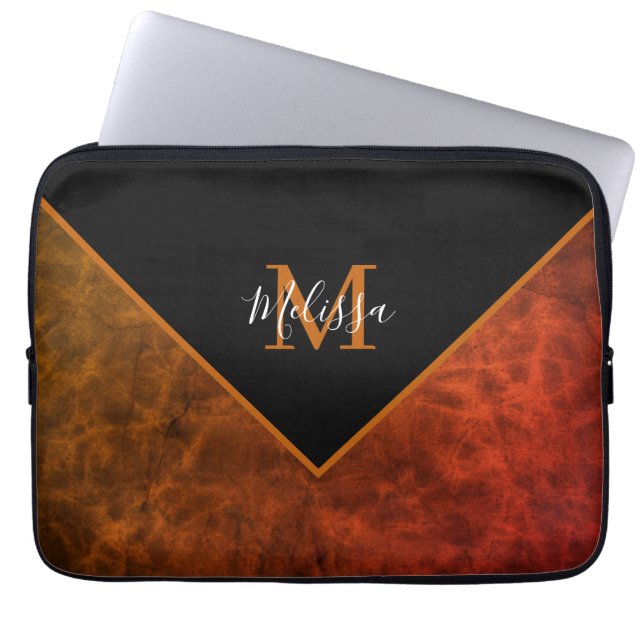 Capa Para Notebook Couro cru personalizado personalizado (Frente)