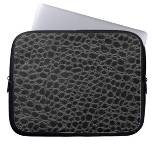 Capa Para Notebook Couro cru preto do crocodilo