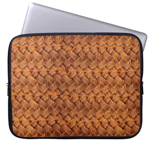 Capa Para Notebook Couro e couros torrados, couros e peles castanhos (Frente)