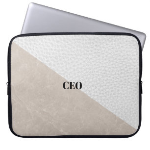 Capa Para Notebook Couro e peles com pelo mármico do Couro