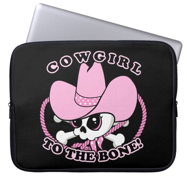 Capa Para Notebook Cowgirl Skull (Frente)