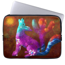 Capa Para Notebook Coyote Abstrato Art Saguaro Cactus Desert Brown