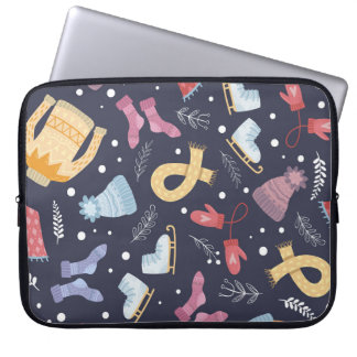 Capa Para Notebook Cozy Winter Knmit Seamless Vintage