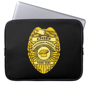 Capa Para Notebook Crachá Da Polícia De Kitchen