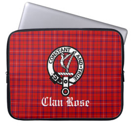Capa Para Notebook Crachá de Crest Clan Rosa e Tartan
