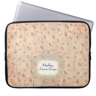 Capa Para Notebook Crackle envelhecido manchado dos rosas da arte do