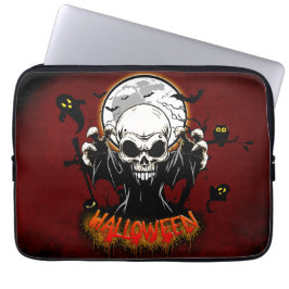 Capa Para Notebook Crânio com dentes afiados e ameaçadores