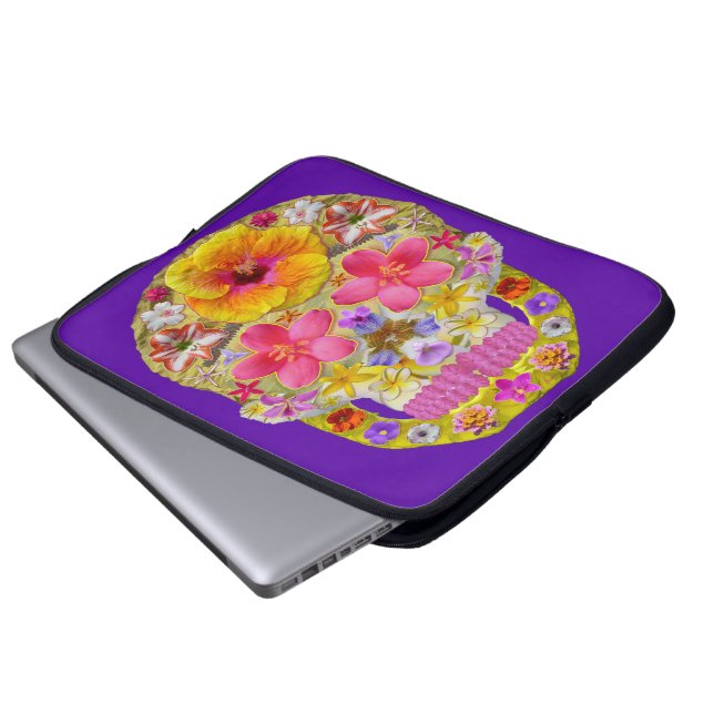Capa Para Notebook Crânio da Flor 4 - Tropical (Frente Inferior)