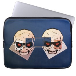 Capa Para Notebook Crânio vermelho; fundo azul para mudar?