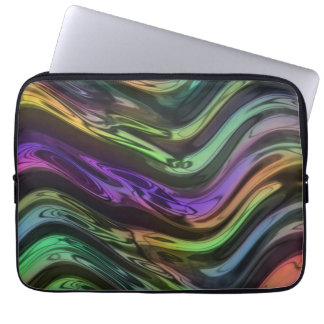 Capa Para Notebook Crazy Funky Rainbow Ripple Waves Art Pattern