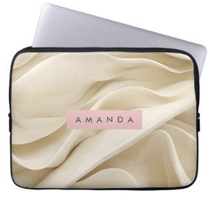 Capa Para Notebook Creme Macio Personalizado Fluxo Mínimo Abstrato