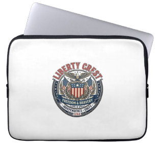 Capa Para Notebook Crest da Liberdade Patriótico Brasão Patriótico de