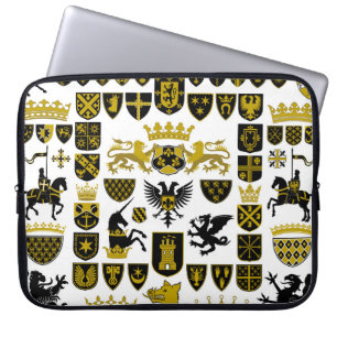 Capa Para Notebook Crestas de heráldica, desenhos simbólicos.