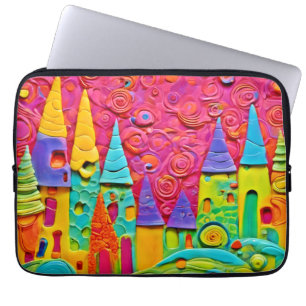 Capa Para Notebook Criação Colorida de Clay Inovadora