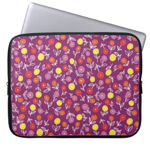 Capa Para Notebook Crianças Roxas Bolsa de laptop Ditsy Floral